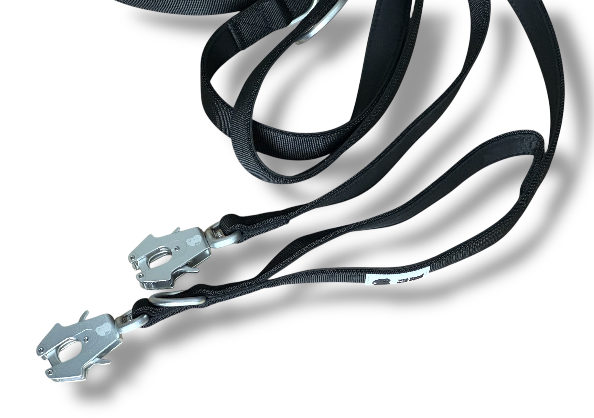 Hundeleine Secure mit integriertem Kurzführer schwarz